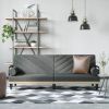 Sofa Bed with Armrests Dark Gray Fabric