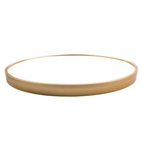 28" Wall Round Circle Mirror Bathroom Make Up Vanity Mirror - Golden