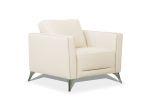 ACME Malaga Chair, Cream Leather 55007