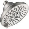 6 Spray Settings High Pressure Shower Head 5" Rain Fixed Showerhead - Brushed Nickel Adjustable Shower Head with Anti-Clogging Nozzles