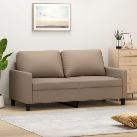 2-Seater Sofa Cappuccino 55.1" Faux Leather