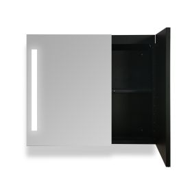 [PICK UP ONLY ]30x26 inch Black LED Mirror Medicine Cabinet Surface;  Defogger;  Anti-Fog; Dimmable Lights Brightness Memory