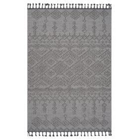 NAAR Guros Collection 5X7 White/White /Traditional Indoor/Outdoor Area Rug