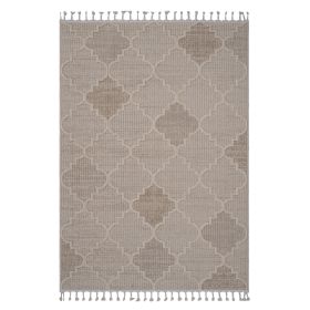 NAAR Guros Collection 6X9 Cream /Trellis Indoor/Outdoor Area Rug