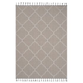 NAAR Guros Collection 6X9 Ivory /Trellis Indoor/Outdoor Area Rug