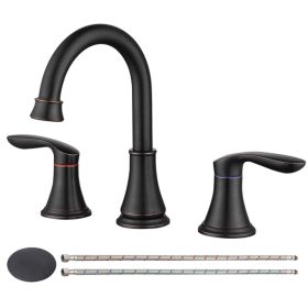 2-Handle 8 inch Widespread Bathroom Sink Faucet Oil-Rubbed Bronze Lavatory Faucet