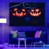 Drop-Shipping Framed Canvas Wall Art Decor Painting For Halloween,Scary Pumpkin Painting For Halloween Gift