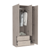 Three Door Armoire Clark, Bedroom, Light Gray