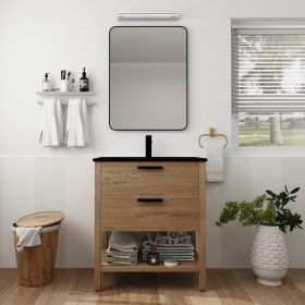 30 Inch Bathroom Vanity Plywood With 2 Drawers(BVB01030IMO-BL9075BK)