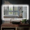 LED Bathroom Vanity Mirror with Light,55*30 inch, Anti Fog, Dimmable,Color Temper 5000K,Backlit + Front Lit