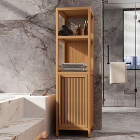 Large capacity multifunctional bamboo storage cabinet furniture for bathroom and living room