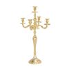 DecMode 5 Holder Gold Aluminum Candelabra