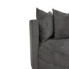 BOBBY Round Seating Upholstered Living Room Chair, Grey