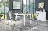 ACME Pagan Side Chair (Set-2) in Gray PU & Chrome Finish DN00741