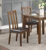 Brown Finish 5pc Dining Set Table and 4 Side Chairs Upholstered Seat Wooden Kitchen Dining Furniture Set Transitional Style