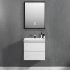 60'' Wall Hung Bathroom Vanity in Gloss White with White Top 24VANGELA-60_7801