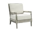 ACME Saraid Accent Chair, Beige Linen & Gray Oak Finish AC01165