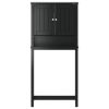 Washing Machine Cabinet BERG Black 29.9"x10.6"x64.8" Solid Wood