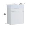 18'' Floating Wall-Mounted Bathroom Vanity with White Resin Sink & Soft-Close Cabinet Door