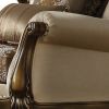 Fabric Upholstered Chair with 2 Pillows in Antique Oak Brown