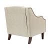 Moirai Vegan Leather Armchair-BEIGE