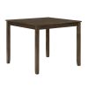 Transitional Charcoal Brown Finish 5PC Dining Set Table and 4 Side Chairs Kitchen Dining Breakfast Furniture Wooden