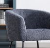 Modern Style 1pc Accent Chair Grey Sheep Wool-Like Fabric Covered Metal Legs Stylish Living Room Furniture