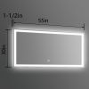 LED Bathroom Vanity Mirror with Light,55x 30inch, Anti Fog, Dimmable,Color Temper 5000K,Backlit + Front Lit