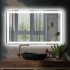 LED Bathroom Vanity Mirror with Light, 48x 36inch, Anti Fog, Dimmable,Color Temper 5000K,Backlit + Front Lit