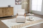 COOLMORE Modern Comfortable Upholstered Accent Chair/ Linen Accent Chair for Living Room, Bedroom