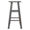 Ivy Square Leg Counter Stool; Rustic Oyster Gray