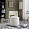 360Â° Swivel Accent Chair with Storage Function, Velvet Curved Chair with Gold Metal Base for Living Room, Nursery, Bedroom [Video]