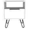 Eagle Creek 1-Shelf 1-Drawer Nightstand White