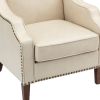 Moirai Vegan Leather Armchair-BEIGE