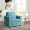 3-in-1 Sofa Bed Chair, Convertible Sleeper Chair Bed,Adjust Backrest Into a Sofa,Lounger Chair,Single Bed,Modern Chair Bed Sleeper for Adults,Teal(Old