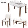 4-Piece Modern Dining Furniture Set, 4-Person Space-Saving Dinette for Kitchen