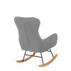 GREY teddy fabric rocking chair