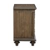 Traditional Vintage Style 1pc Nightstand of 3 Drawers Metal Hardware Weathered Pecan Finish Classic Bedroom Furniture