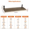 6 Sets Floating Shelves 15.55x5.19Inch Wall Mounted Shelves Wood Storage Shelves Metal Bracket Hanging Display Shelf Wall Organizer for Living Room Ba