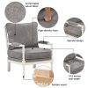 The Spindal Chair Velvet Accent Chair with Ottoman, Modern Lounge Accent Chair with Armrests pad, Reading Chair with Footrest for Small Space