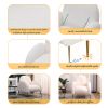 Accent Upholstered Single Chair White Sherpa Armchair with Golden Legs for living room, bedroom, office