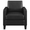 Black Cushion Back Upholstered Accent Chair