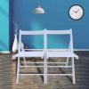 FOLDING CHAIR-2/S, FOLDABLE STYLE -WHITE