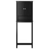 Over-the-Toilet Storage BERG Black 23.6"x10.6"x64.8" Solid Wood