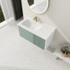 40 '' Wall-Mounted Bathroom Vanity with Ceramic Sink, Bathroom Vanity with Soft Close Door