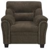 Brown Pillow Top Arm Chair