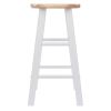 Element Counter Stools; 2-Pc Set; Natural & White