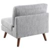 Grey Tufted Cushion Back Armless Chair