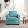 3-in-1 Sofa Bed Chair, Convertible Sleeper Chair Bed,Adjust Backrest Into a Sofa,Lounger Chair,Single Bed,Modern Chair Bed Sleeper for Adults,Teal(Old