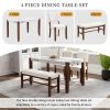 4-Piece Modern Dining Furniture Set, 4-Person Space-Saving Dinette for Kitchen